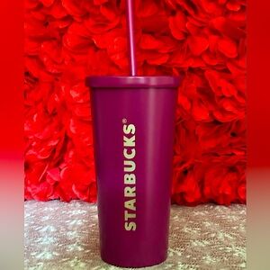 NWT💗💜RARE🩶Starbucks Europe🇬🇧Matte Magenta Stainless Steel Grande Tumbler